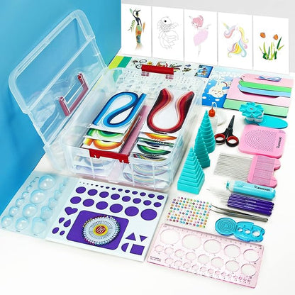 Paper Quilling Kit 3mm/5mm/10mm 1740pcs Quilling Paper Strips Quilling Tool Set - Image 7