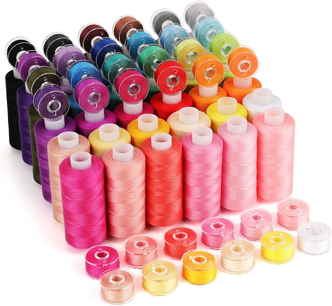 Coquimbo 72pcs Sewing Thread Set: 36 Colors Prewound Bobbins, 400 Yards by Coquimbo