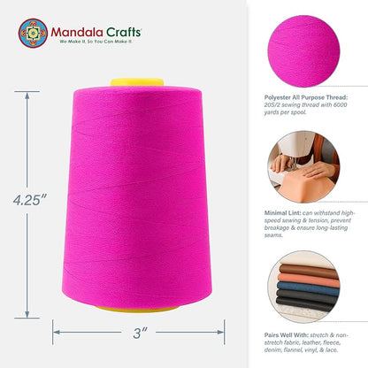 Mandala Crafts 4 Pack of Serger Threads Cones Spools - Image 3