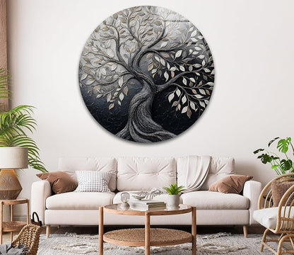 My Photostation.com 31.5'' Diameter Twilight Tree of Life Round Glass Wall Art - Image 3