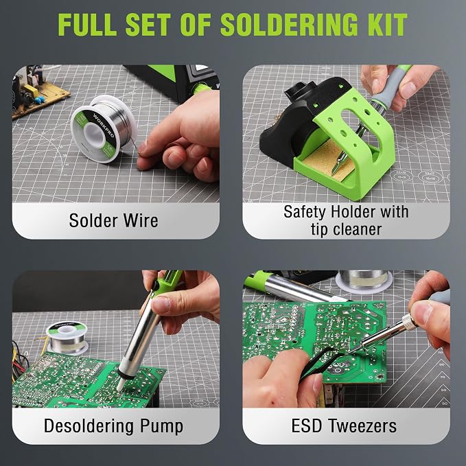 WORKPRO Soldering Station, 60W Soldering Iron Kit - Image 4