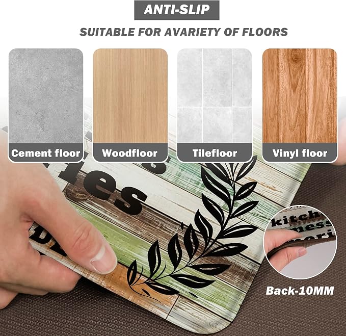 weesire Kitchen Mats for Floor Anti Fatigue Mats for Kitchen Floor Kitchen Rugs - Image 6