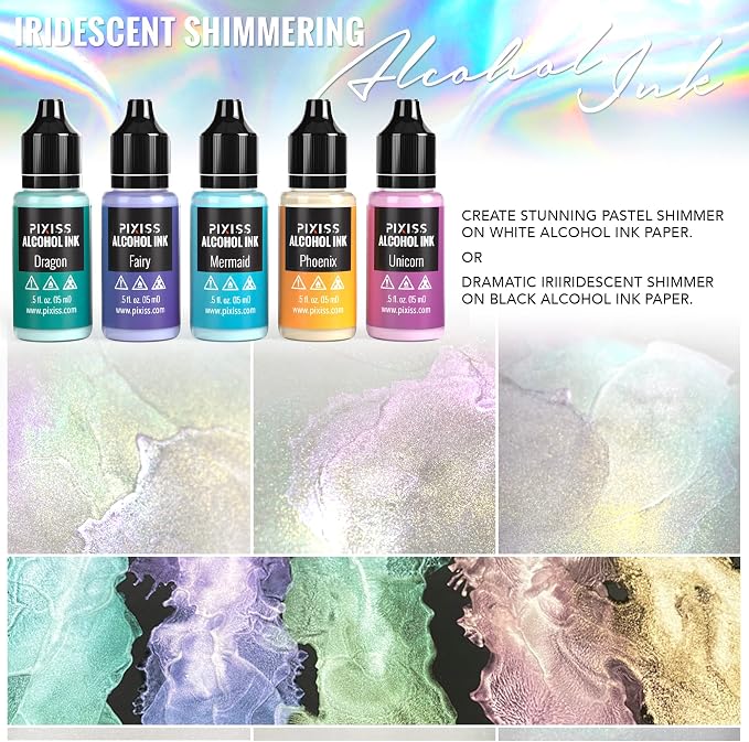 Pixiss Iridescent Color Changing Alcohol Ink Set - Image 5