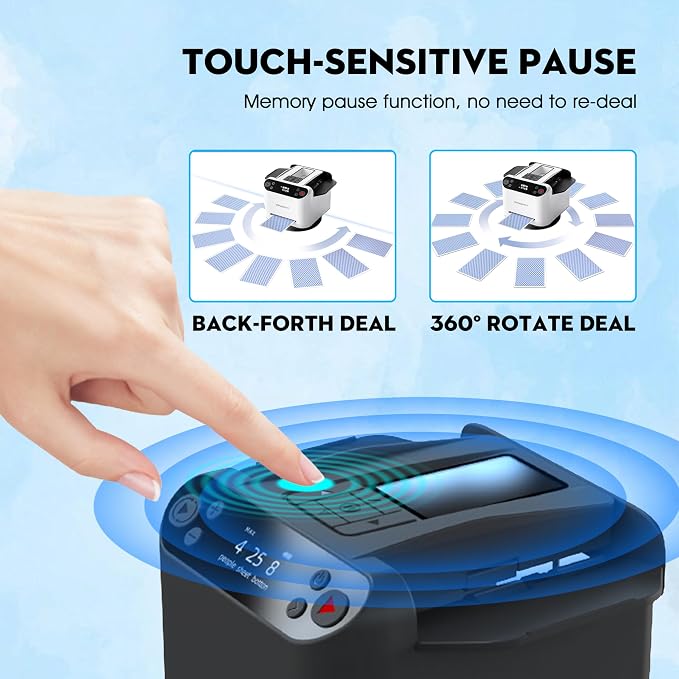 Automatic Card Shuffler and Dealer 360°Rotating 2 Decks Card Dealer - Image 7