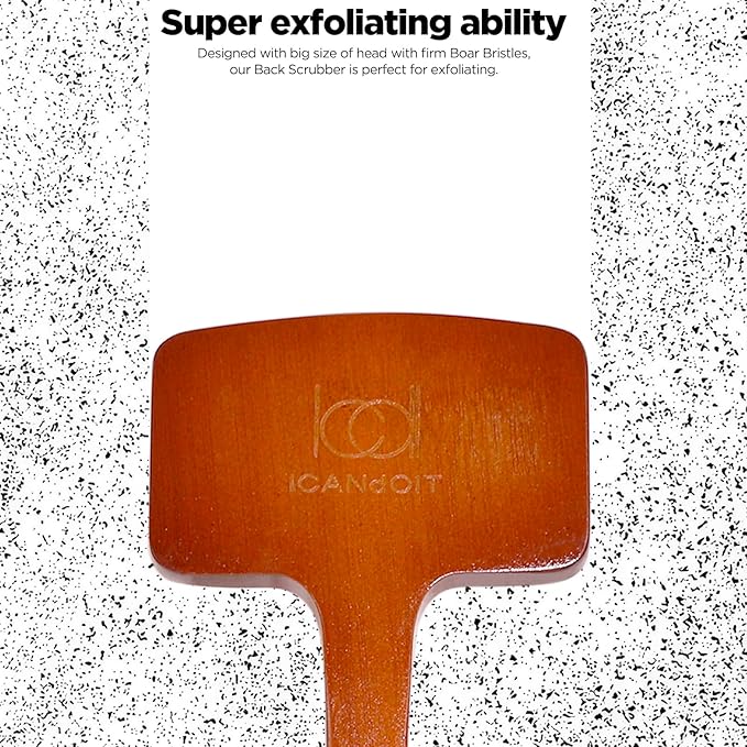 ICANdOIT Exfoliation Set-17.71 Inch Boar Bristles Back Scrubber Bath Brush - Image 7