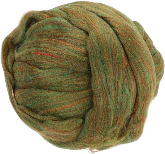 PATIKIL Wool Roving Yarn, 250G/8.8OZ Felting Wool Pure Roving Yarn, Grass Green by PATIKIL