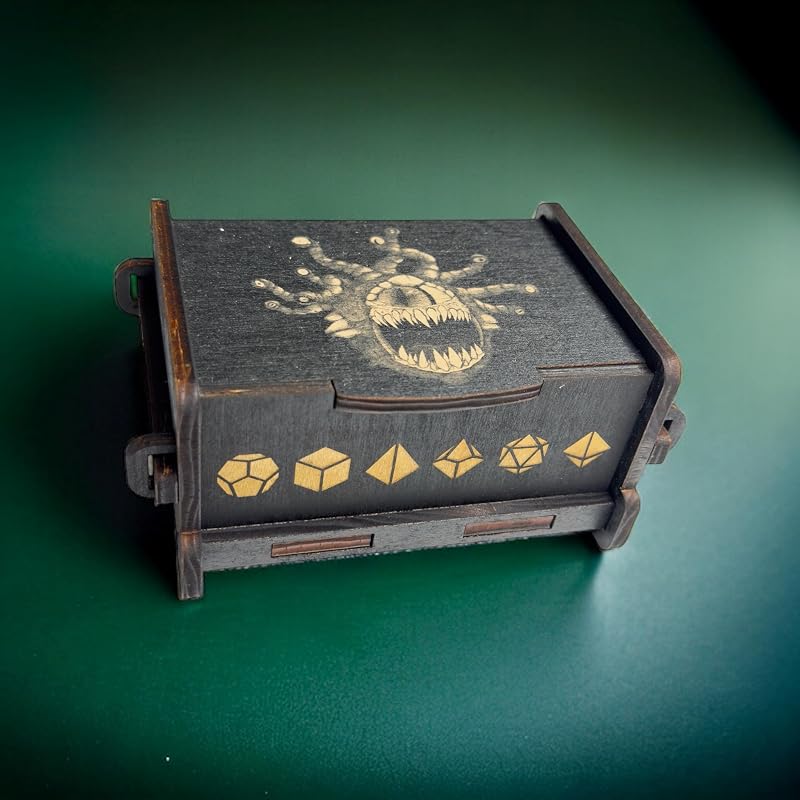 Dice Box - BLACK - 6x4x3 Also holds jewelry and great - Image 2