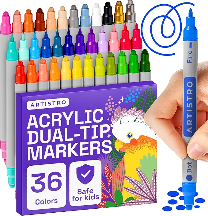 ARTISTRO Vibrant Acrylic Paint Markers by ARTISTRO