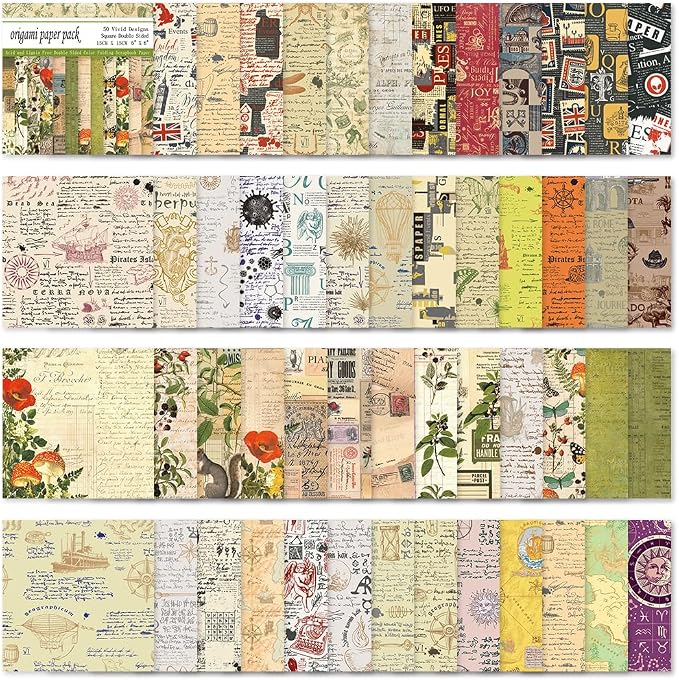 Square Origami Paper 6x6 Double Sided 50 Sheets 50 Colors 70GSM Origami Kit - Image 6