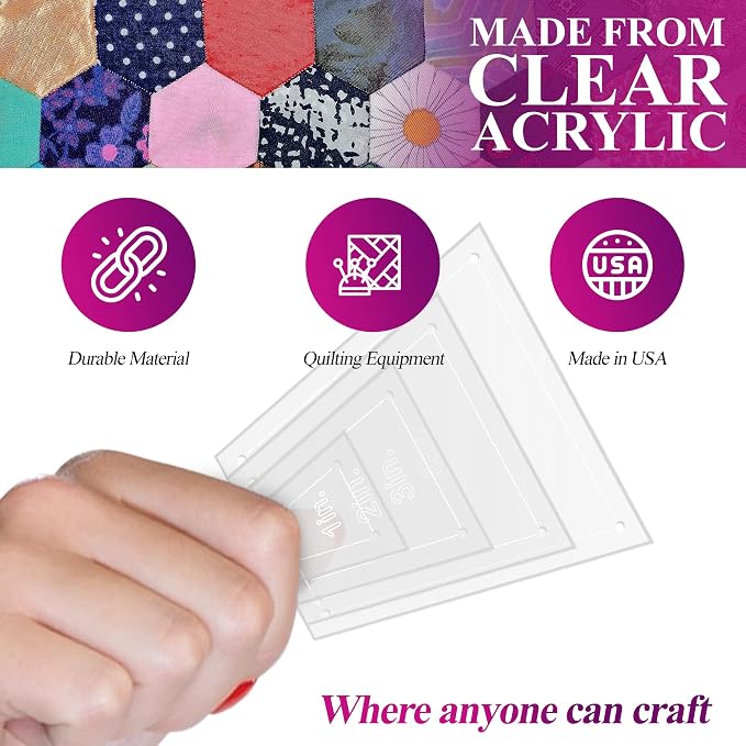 Quilting Acrylic Template Set | Precision Tools - Image 4