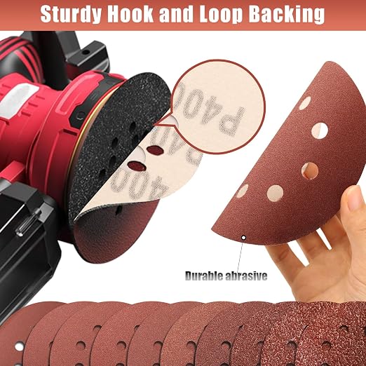 400 Grit 5 Inch Sanding Discs Hook and Loop Sandpaper - Image 4