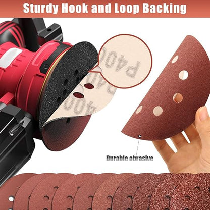 400 Grit 5 Inch Sanding Discs Hook and Loop Sandpaper - Image 4