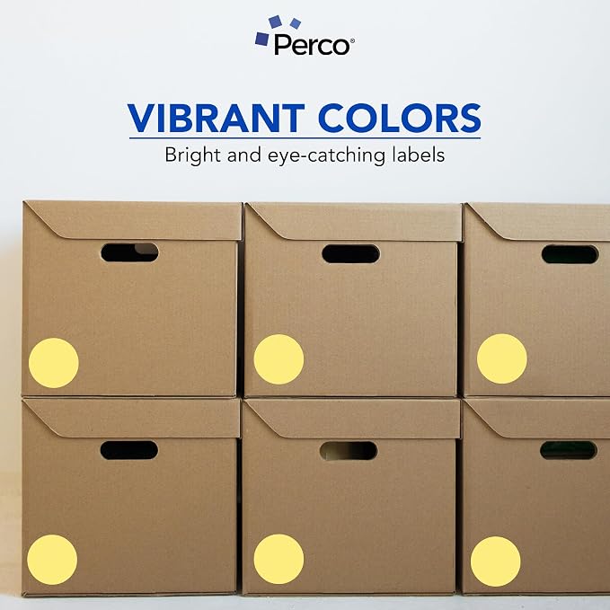 Perco Metallic Gold 3" Round Circle Dot Sticker Labels - Image 7