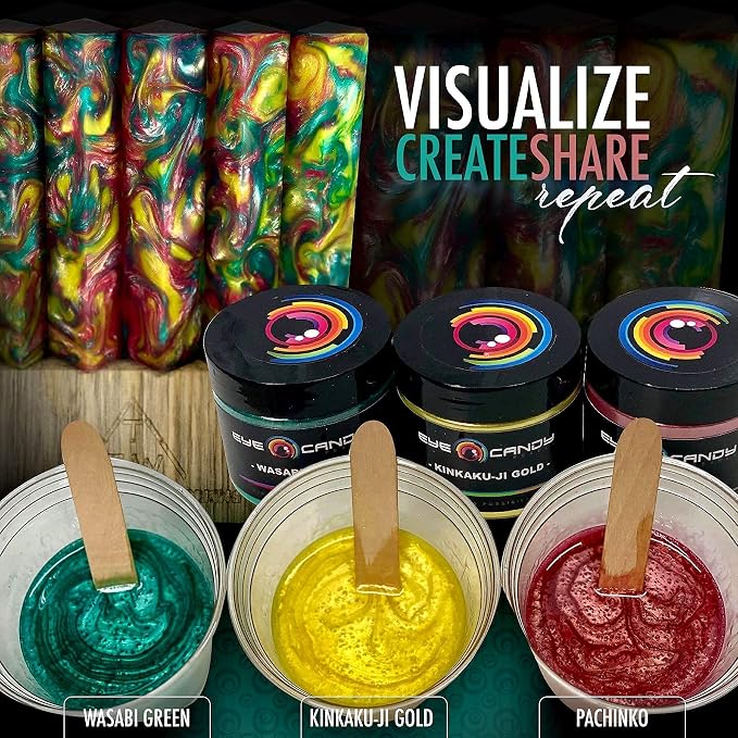 Eye Candy Pigments Premium Green Mica Powder - Image 7
