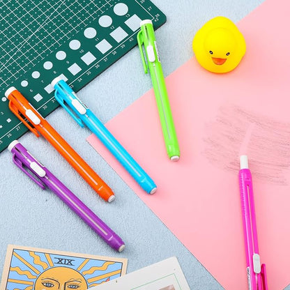 Teling 15 Pcs Retractable Mechanical Eraser Pen, School Pen-Style Erasers - Image 2