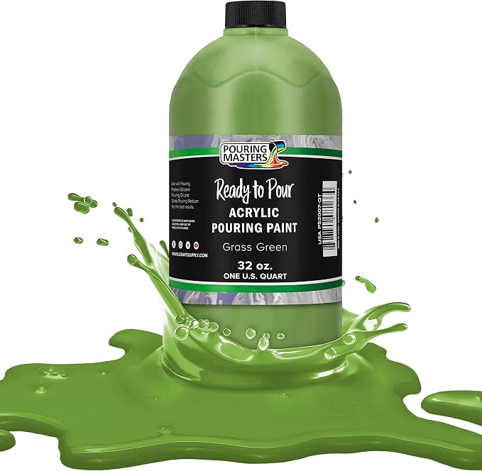 POURING MASTERS Grass Green Acrylic Ready to Pour Pouring Paint by Pouring+Masters
