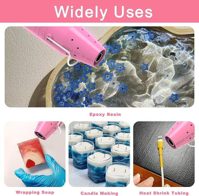 Heat Gun, Mini Heat Gun for Shrink Tubing, Portable Heat Gun for DIY Crafts - Image 8