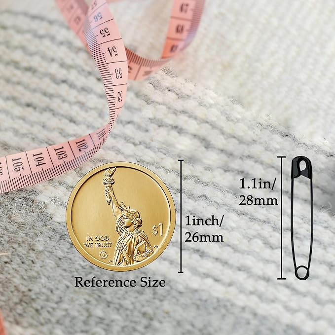 1000PCS Safety Pins, 1.1 inch Small Safety Pins, Rust-Resistant Nickel Plated - Image 2
