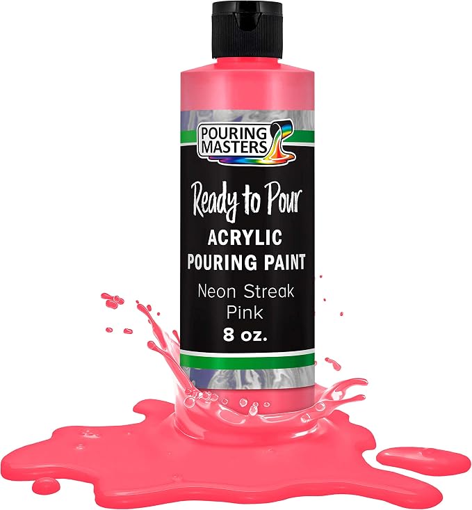 Pouring Masters Neon Streak Pink Ready to Pour Acrylic Pouring Paint by USArtSupply
