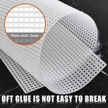 BUYGOO 39Pcs Mesh Plastic Canvas Sheets Kit Including 15 Pieces Clear Plastic - Image 3