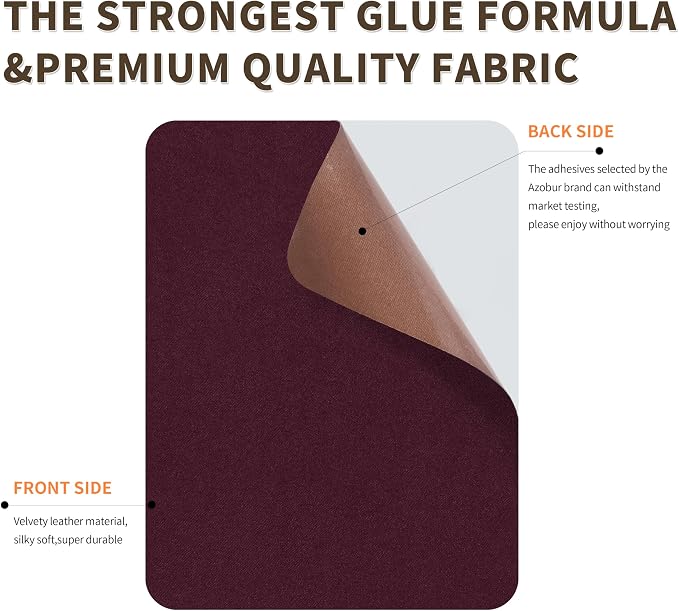 Azobur Sofa Repair Patches, 6 Self-Adhesive Microfiber Patches - Image 3