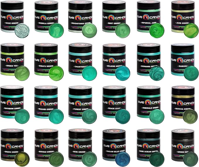 Eye Candy Pigments Premium Green Mica Powder - Image 8