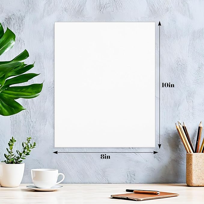 Prudiut 15 Pack 8x10 Backing Boards Only, Uncut White Mat Board Acid Free Mat - Image 2