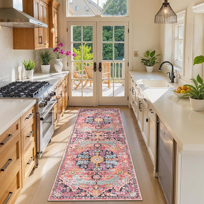Lahome Bohemian Floral Medallion Runner Rug - Image 2
