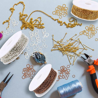 Jishi 30ft Jewelry Making Chains Bulk 2mm Necklace Chains - Image 4