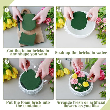 24 Packs Floral Foam Blocks Wet & Dry Floral Foam Bricks 5.5x3.1x1.8 Inch - Image 5