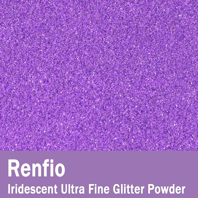Renfio Iridescent Ultra Fine Glitter Powder Resin Supplies Glitters 1.94 Oz PET - Image 2