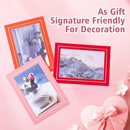 HOTUO 10 Pack 5x7 Colorful Picture Mats, 4 Ply Thickness Frame Mattes - Image 2