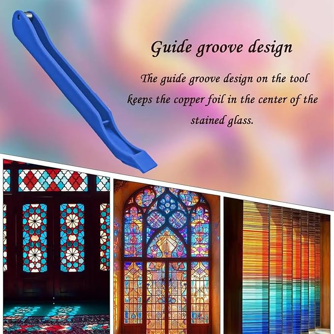 Copper Foil Hand Foiler for Stained Glass, Stained Glass Hand Foiler Tool - Image 5