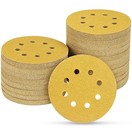 80PCS 5 Inch 8 Hole Sanding Discs 40 Grit by POTUINOM