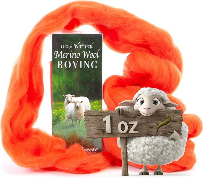 Desert Breeze Distributing 100% Natural Merino Wool Roving by DesertBreezeDistributing