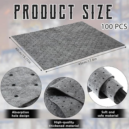 Hoolerry Oil Absorbent Pads Weight Dimpled Pad Garage Accessories Water - Image 2