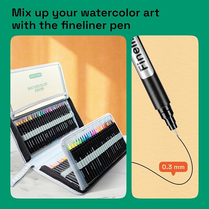 ARTISTRO 100 Watercolor Markers Teacher Appreciation Gifts – Brush Pens - Image 5