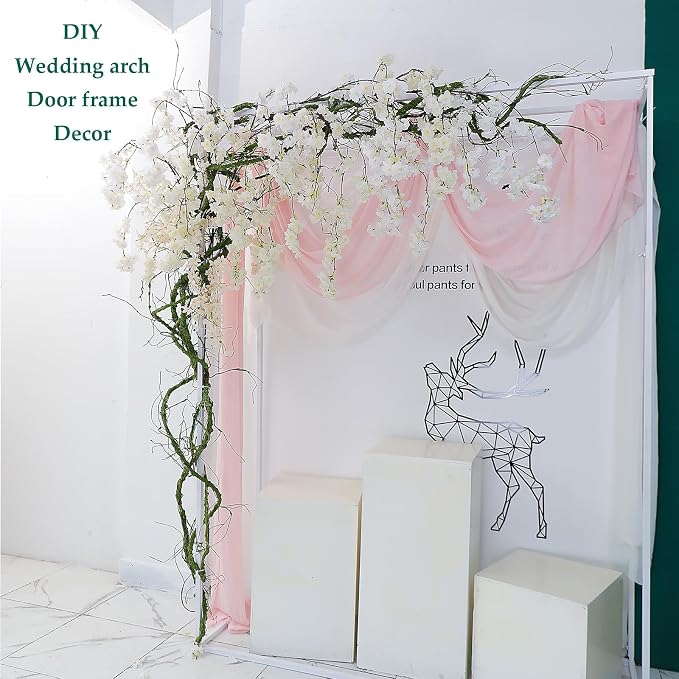 118 inch Medium Malleable Artificial Green Tree Branches Grapevine Garland Fake - Image 6