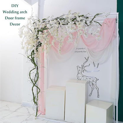 118 inch Medium Malleable Artificial Green Tree Branches Grapevine Garland Fake - Image 6