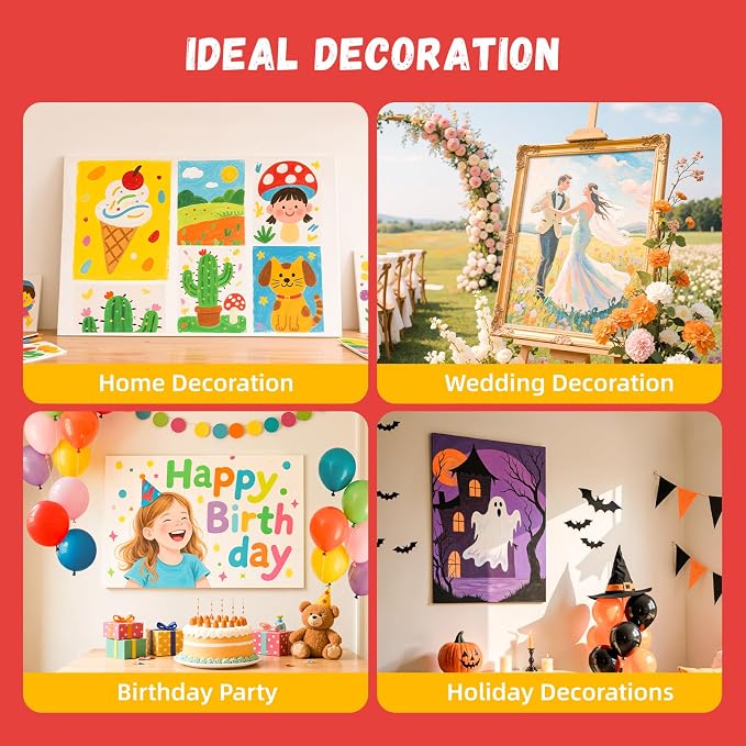 Simetufy 18 x 24 inch 5 Pack Canvas Panels Large Flat Canvas Boards - Image 6