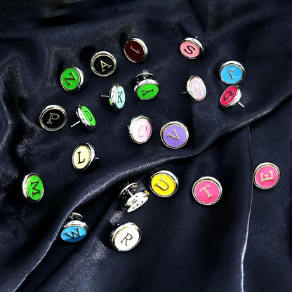 26 Pcs Enamel Letters Brooches Pins - Image 7