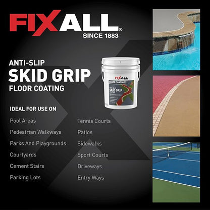 FIXALL Skid Grip Anti-Slip Coating, 5 Gallons, Exceeds ADA Standards, - Image 7