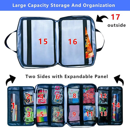 17-Pocket Board Game Organizer Carry Case - Image 3