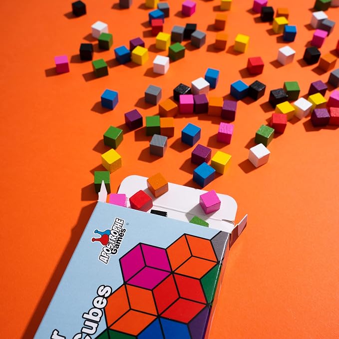 100 Wooden Cubes, Family Games Accessories – Multi-Color Board Game Tokens Ideal - Image 4
