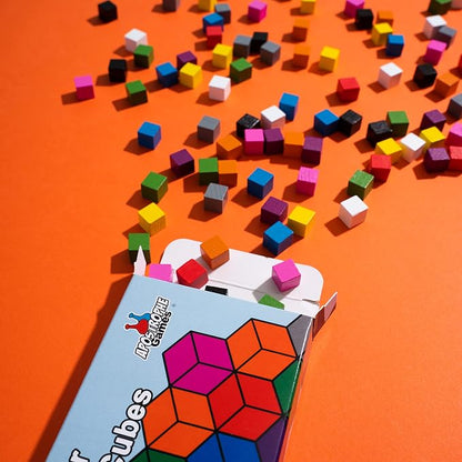 100 Wooden Cubes, Family Games Accessories – Multi-Color Board Game Tokens Ideal - Image 4
