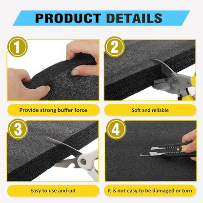 Black Customizable Polyethylene Foam Sheets - Image 3