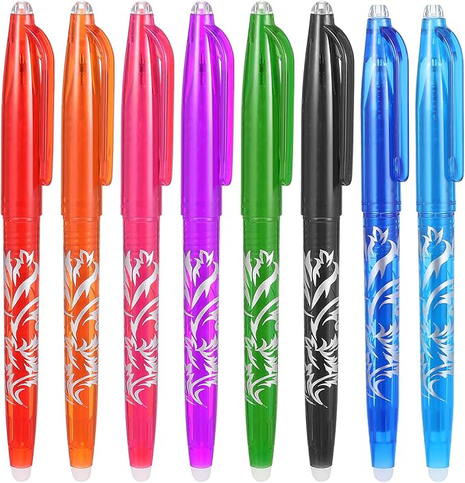 8pcs Heat Erasable Pens for Fabric, Fabric Marking Pens Fabrics Markers No by Unknown