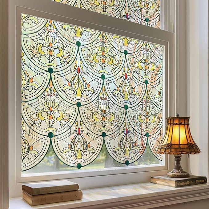 3D Stained Glass Window Film, Decorative Window Privacy Film by ADDHERES