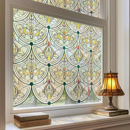 3D Stained Glass Window Film, Decorative Window Privacy Film by ADDHERES