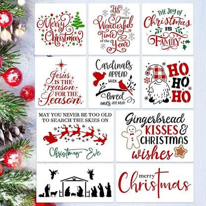 Christmas Stencils for Painting on Wood 12inch Large Christmas Stencil Xmas by zosylley